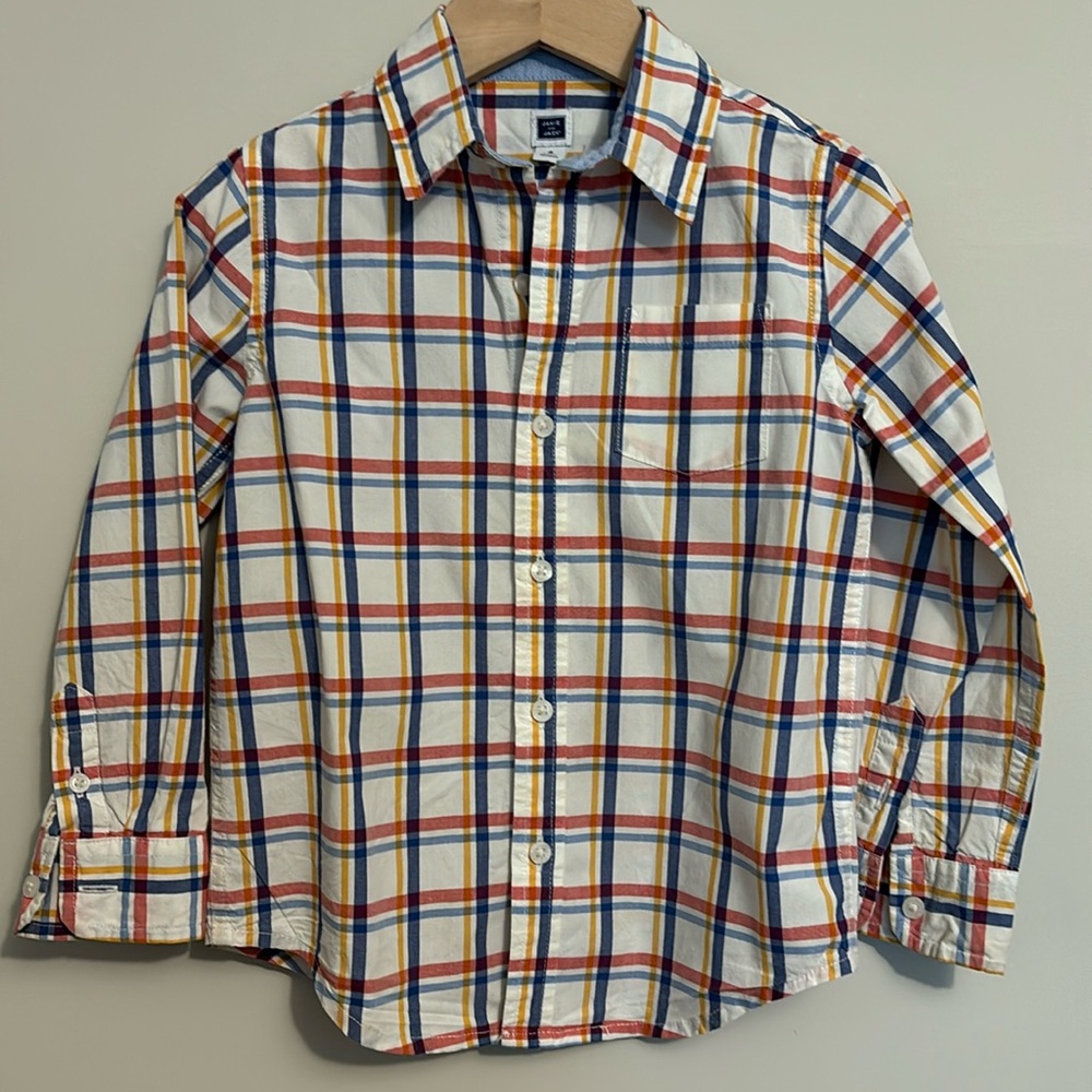 Janie And Jack Red White Blue Yellow Striped Shift 4